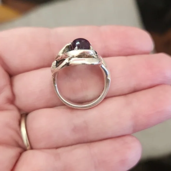 OOAK Amethyst Artisan ring/sterling silver FIRM PRICE - Picture 4 of 10